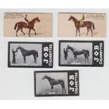 Cigarette cards, Horseracing, five cards, Societe Job Racehorses, three cards, 'Duke of Sparta', '