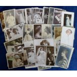 Postcards, Actresses, a good mixed selection of approx. 80 cards of Edwardian actresses, mostly RP's