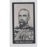 Cigarette card, Rutter, Boer War Celebrities, (printed back), type card Gen. Sir A Gaselee, (vg) (