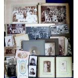 Photographs, a quantity of vintage b/w photos including small album of carte-de-visite cards (18