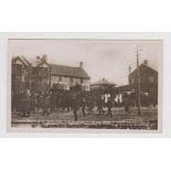 Postcard, Falkland Islands, RP showing Funeral Procession for those killed in Naval Action off the