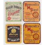 Beer labels, Howcroft's Brewery (Bolton) Ltd, 4 different vertical rect labels, HMS Stout, matt