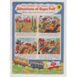 Trade cards, Quaker Oats, Adventures of Sugar Puff, package issue, 22 different plus two