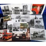 Photographs, buses and trams, a collection of approx. 60 b/w and colour photos, various ages,