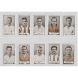 Cigarette cards, Gallaher, Famous Footballers (green back) (set, 100 cards) (gen gd)