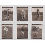 Cigarette cards, Churchman's, Famous Golfers 2nd Series, 'L' size (set, 12 cards) inc. Tom Morris (