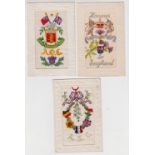 Postcards, Silk, a small selection of 7 inc. 2 woven S S Celtic (sl grubby), R.M.S. Carmania (