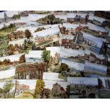 Postcards, a collection of approx 70 landscape UK cards illustrated by A R Quinton, 58 published