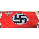 Military collectables, a WW2 German Flag, vintage German State Flag with Ensign, 1935-45 pattern,