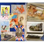 Postcards, a mixed subject selection of approx 600 cards mostly early period inc. comic,