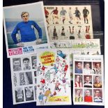 Trade issues, Football, selection of items, Thomson, uncut sheet of World Footballers of Tomorrow (