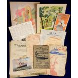 Ephemera, Maritime, a collection of flyers, timetables, notices, letters etc relating to steam