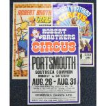 Circus Posters, 3 Robert Brothers Circus posters advertising performances held on Southsea Common,