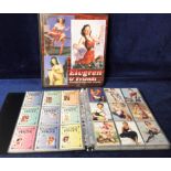 Trade cards, 2 albums containing a collection of Gil Elvgren's artist-drawn glamour cards inc. pin-