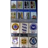 Cigarette Cards, Trade Cards & Silks, album containing a selection of 13 sets inc. Mobil Football