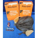 Collectables Motoring, 2 vintage boxed, unused Raydyot driving and fog lamps complete and unused