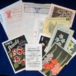 Ephemera, mixed selection of gardening items all bulb related inc. CWS Seeds and Spring Bulbs