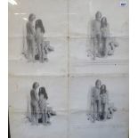 Music Memorabilia, John Lennon & Yoko Ono 'Two Virgins' album proof sleeve 1969, framed and