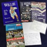 Rugby League, selection inc. fold-over card from the Wigan v St. Helens Challenge Cup Final signed