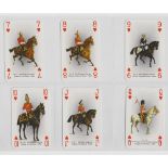 Cigarette cards, Laurens, British Cavalry Uniforms, (p/c inset), 'M' size (set, 55 cards) (ex)