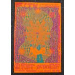 Music Poster, Psychic TV, 'Riot in the Eye', Throbbing Gristle, original dayglo silkscreen poster