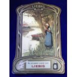 Trade card, Liebig, large, wall hanging, advertising menu holder illustrated by Cassiers showing old