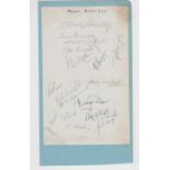 Football autographs, selection of signatures on extracted album pages, mostly 1946/7 and 1947/8,