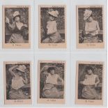 Cigarette cards, South America, Anon, 'DeVerano' set of 9 'M' size, beauty in various states of