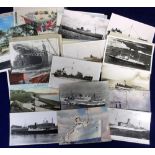 Postcards, Shipping etc, a mixed age selection, RP's, coloured, printed, a few plain back, inc. Port