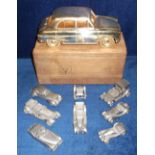 Collectables, 8 Danbury Mint pewter cars - Cord, Jaguar XK 120, Rolls Royce Alpine Eagle, Vauxhall