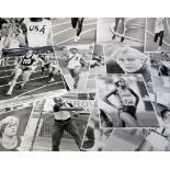 Athletics press photographs, a collection of approx 70 b/w photographs, 8" x 10" & smaller, mostly