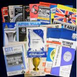 Football Programmes, British v Foreign selection, home and away matches, 1960s onwards, inc.