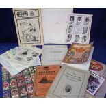 Cartophilic Literature, USA, an interesting selection of items of various ages inc. loose leaf '