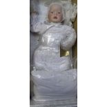 Collectables, Franklin Mint, reproduction doll, named to box 'Victorian Christening Doll' (mint