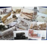Postcards, a mixed transport related UK topographical selection of 27 cards. RP's including Tram