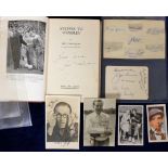 Autographs, a small selection of sport and entertainment signatures inc. book 'Steppes to Wembley'