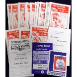 Football Programmes, Southampton FC 1963/64, full set of 21 League matches plus FA Cup V Man Utd and