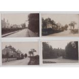 Postcards, Berkshire, a selection of 5 RP's of Woodley inc. Woodley Vicarage, The Village, Headley