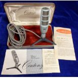 Collectables, Cadenza Ribbon microphone "Perfection in British Craftsmanship". Circa 1957 complete