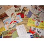 Ephemera, a mixed box of interesting vintage cards, scraps (animals, flowers, children), blotters (