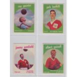 Trade cards, A&BC Gum, Footballers (Black back, 1-42) (set, 42 cards) (mostly vg, checklist