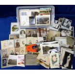 Ephemera, a mixed selection of items inc. photographs, carte de visite, cabinet cards, greetings