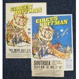Circus Posters, 2 Hoffman Circus posters from Portsmouth, Hillsea performances, probably 1970s,