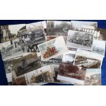 Postcards, a UK transport and industrial selection of 38 cards. RP's include High St Harlesden (