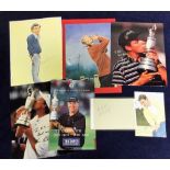 Golf Autographs, selection of signatures of winners of the British Open inc. album page signed in
