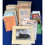Ephemera Rail, a large quantity of rail related ephemera to include, leaflets, booklets, maps,