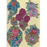 Tobacco silks, Turmac, Silk Flower designs, 27 different embroidered silk designs (gd/vg)