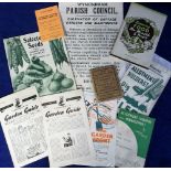 Ephemera, a collection of WW1 and WW2 gardening and allotment items inc. WW2 Ministry of Agriculture