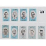 Cigarette cards, Cope's, Noted Footballers, 9 cards, all Fulham FC players (mixed backs), '282'