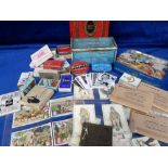 Cigarette & trade cards and advertising, selection of various cigarette packets and tins, packets